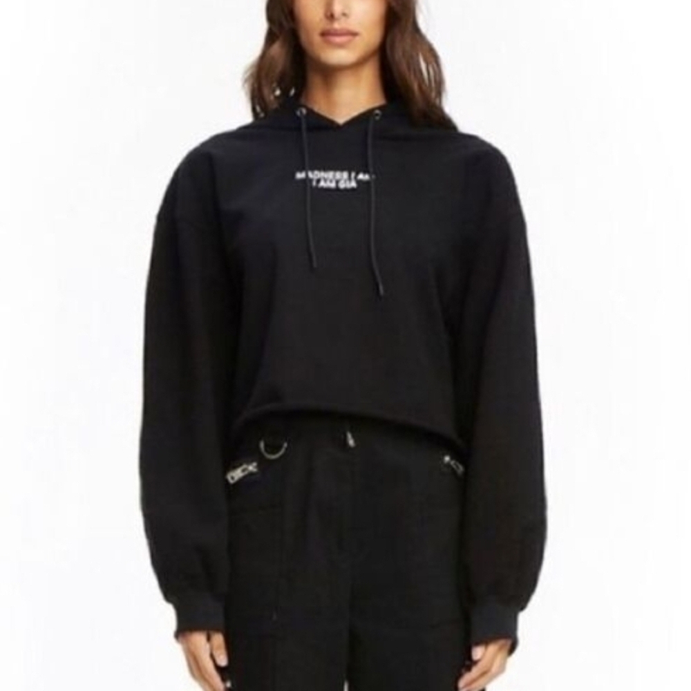 Madness I am, I am Gia cropped black hoodie L i.am.gia